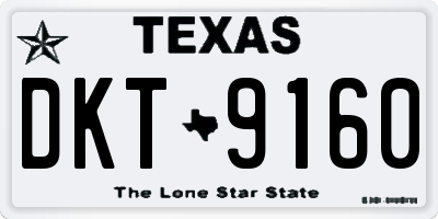 TX license plate DKT9160