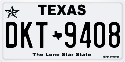 TX license plate DKT9408