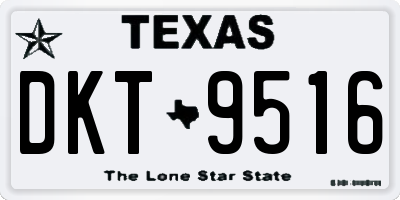 TX license plate DKT9516