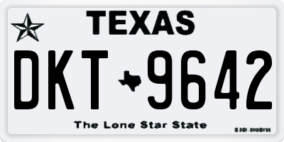 TX license plate DKT9642