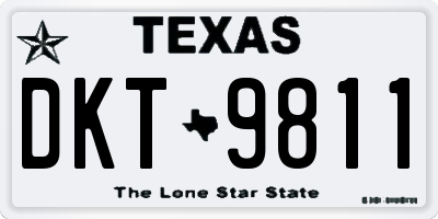 TX license plate DKT9811