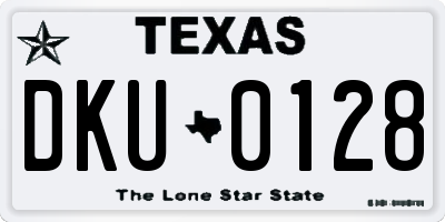 TX license plate DKU0128