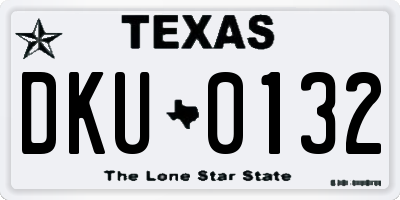 TX license plate DKU0132