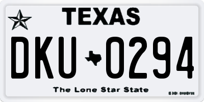 TX license plate DKU0294