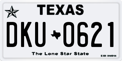 TX license plate DKU0621