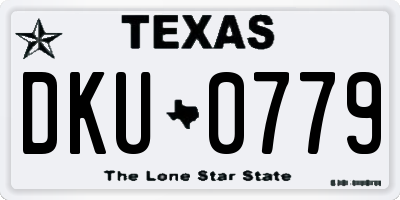 TX license plate DKU0779