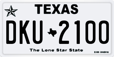 TX license plate DKU2100
