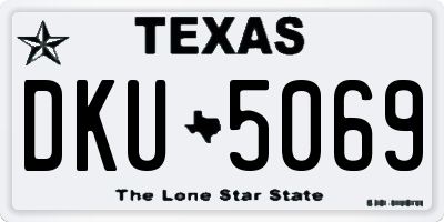 TX license plate DKU5069