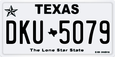TX license plate DKU5079