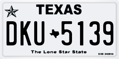 TX license plate DKU5139