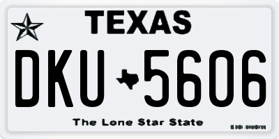 TX license plate DKU5606