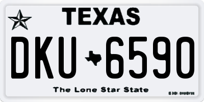 TX license plate DKU6590