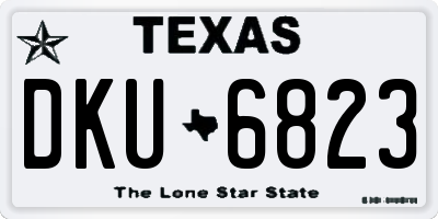 TX license plate DKU6823
