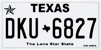 TX license plate DKU6827