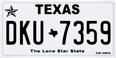 TX license plate DKU7359