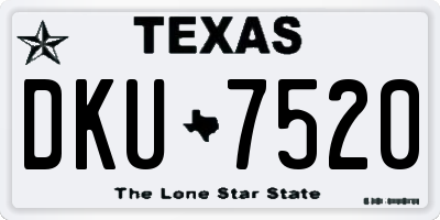 TX license plate DKU7520