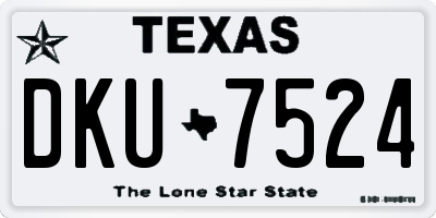 TX license plate DKU7524