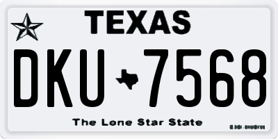 TX license plate DKU7568