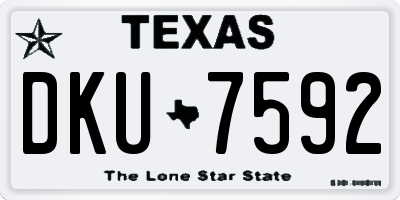 TX license plate DKU7592
