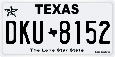 TX license plate DKU8152