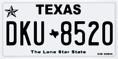 TX license plate DKU8520
