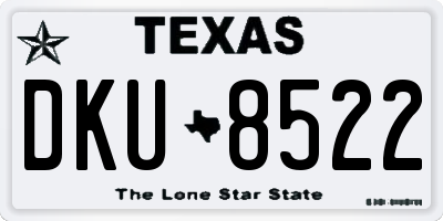 TX license plate DKU8522