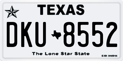 TX license plate DKU8552