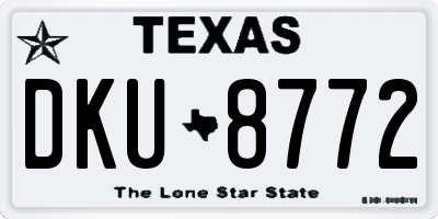 TX license plate DKU8772