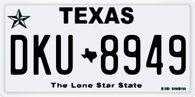 TX license plate DKU8949