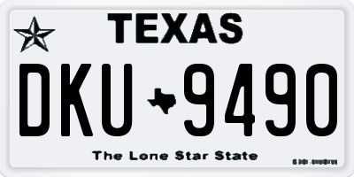 TX license plate DKU9490