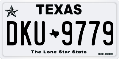 TX license plate DKU9779