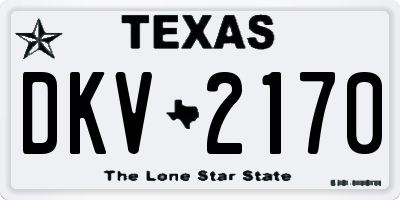 TX license plate DKV2170