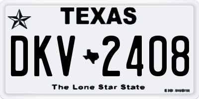 TX license plate DKV2408