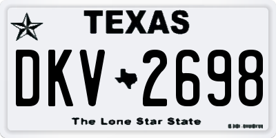 TX license plate DKV2698