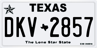 TX license plate DKV2857
