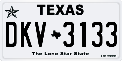 TX license plate DKV3133