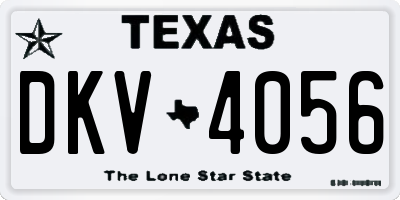 TX license plate DKV4056