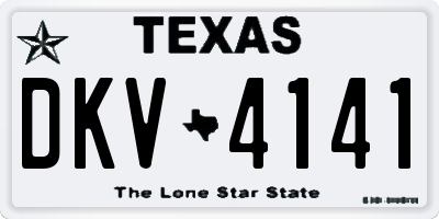 TX license plate DKV4141
