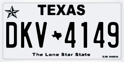 TX license plate DKV4149