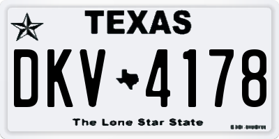 TX license plate DKV4178