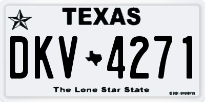 TX license plate DKV4271
