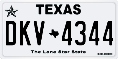 TX license plate DKV4344