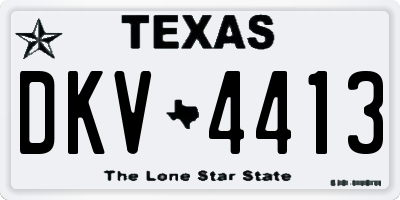 TX license plate DKV4413