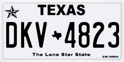 TX license plate DKV4823