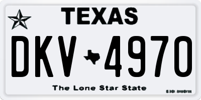 TX license plate DKV4970