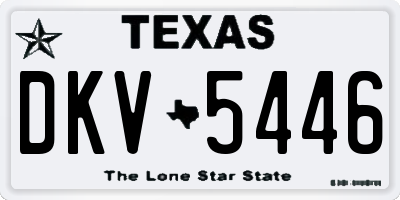 TX license plate DKV5446