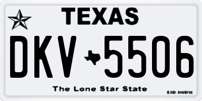 TX license plate DKV5506