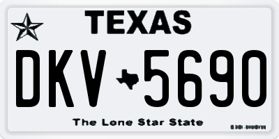 TX license plate DKV5690