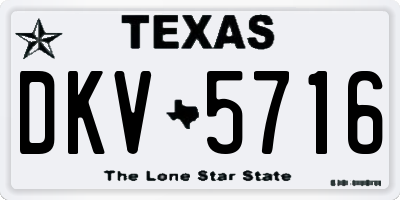 TX license plate DKV5716