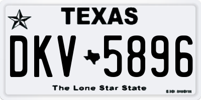 TX license plate DKV5896